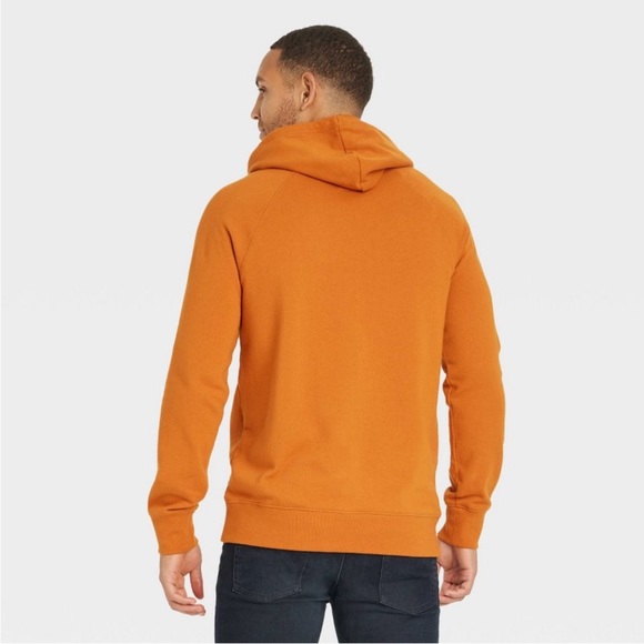 NWT Mother Earth University Orange French Terry Fleece Hoodie - Picture 2 of 4